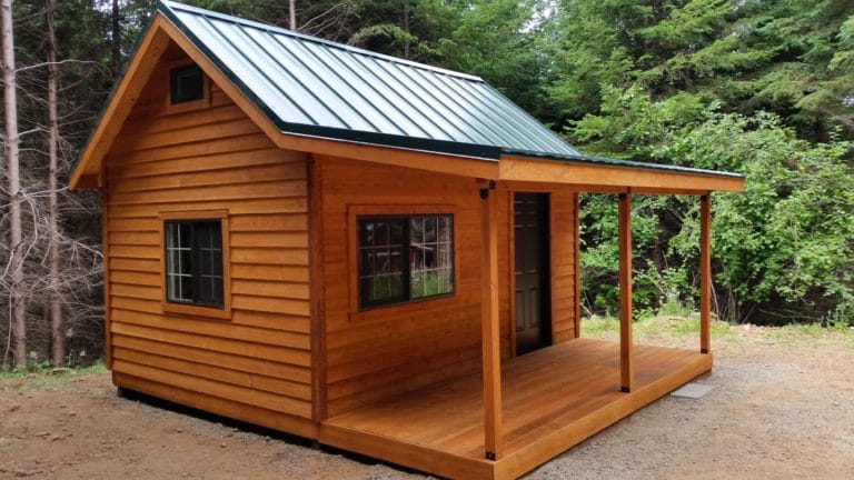 12×16 Cabin with 6′ Porch – Oregon TimberWerks